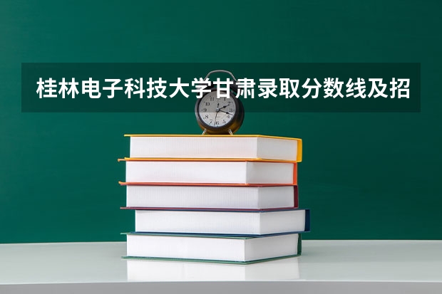 桂林电子科技大学甘肃录取分数线及招生人数是多少