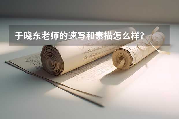 于晓东老师的速写和素描怎么样？