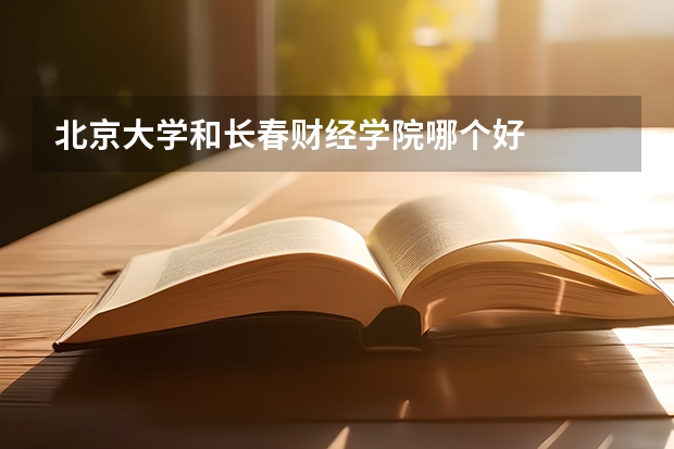 北京大学和长春财经学院哪个好