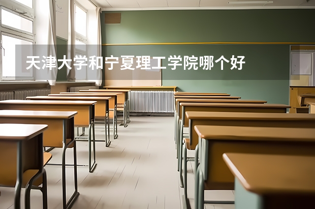 天津大学和宁夏理工学院哪个好