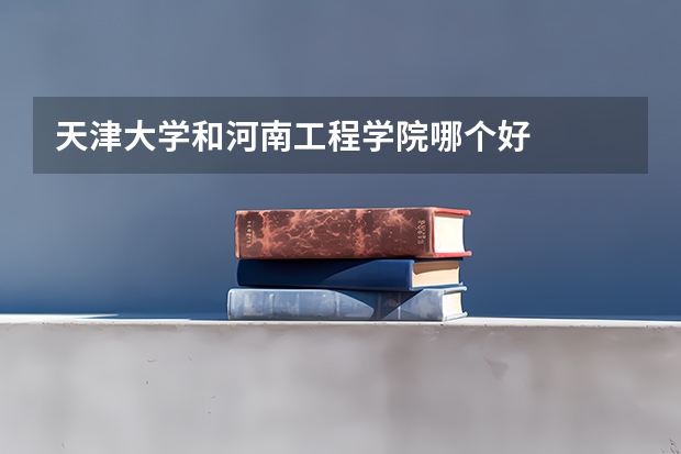 天津大学和河南工程学院哪个好