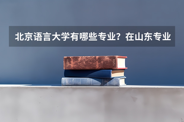 北京语言大学有哪些专业？在山东专业录取分数线是多少