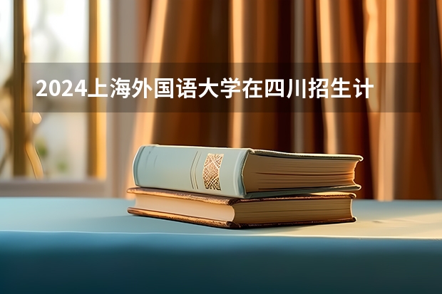 2024上海外国语大学在四川招生计划