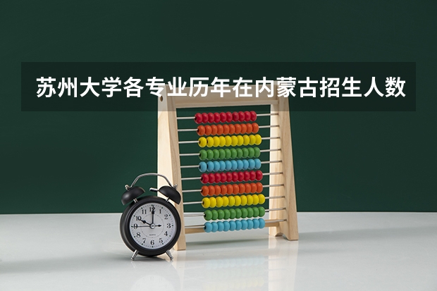 苏州大学各专业历年在内蒙古招生人数是多少