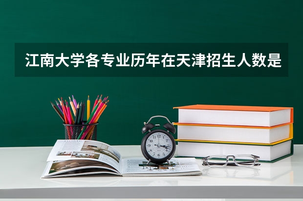 江南大学各专业历年在天津招生人数是多少