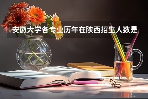 安徽大学各专业历年在陕西招生人数是多少