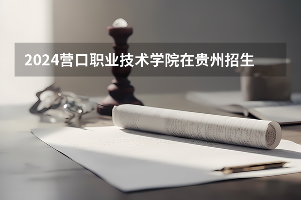 2024营口职业技术学院在贵州招生计划