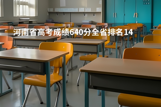 河南省高考成绩640分全省排名14400名高考成绩能上什么大学？