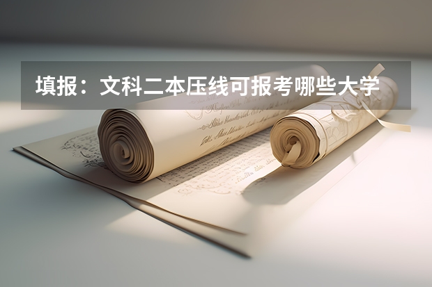 填报：文科二本压线可报考哪些大学