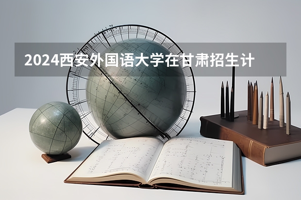 2024西安外国语大学在甘肃招生计划