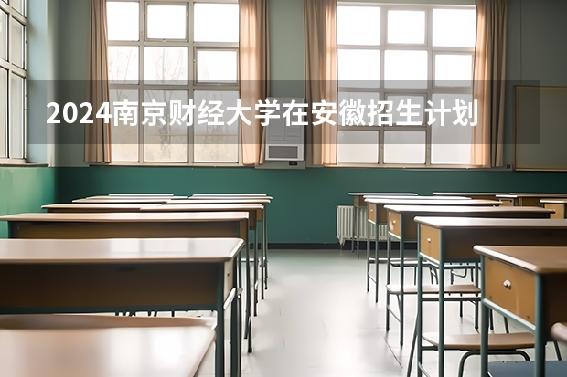 2024南京财经大学在安徽招生计划