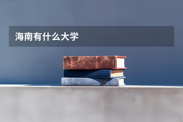 海南有什么大学