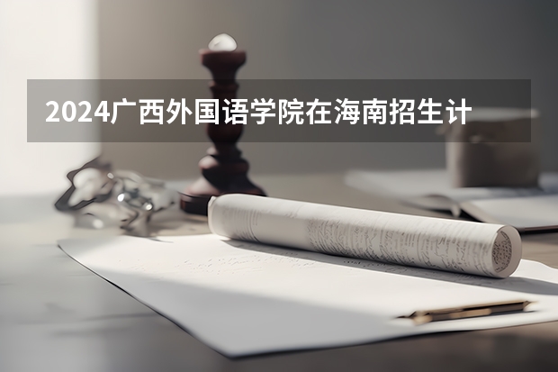 2024广西外国语学院在海南招生计划