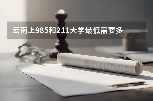 云南上985和211大学最低需要多少分