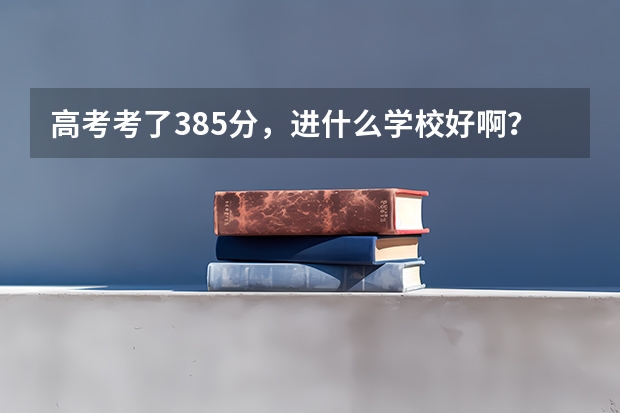 高考考了385分，进什么学校好啊？