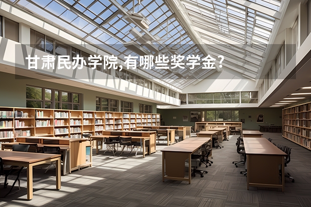 甘肃民办学院,有哪些奖学金?