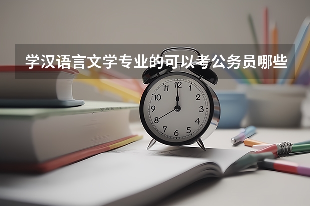 学汉语言文学专业的可以考公务员哪些职位