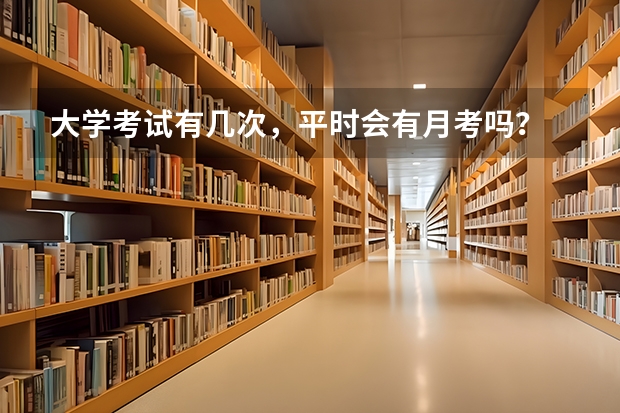 大学考试有几次，平时会有月考吗？