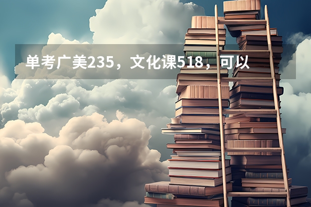 单考广美235，文化课518，可以入广美环艺吗？