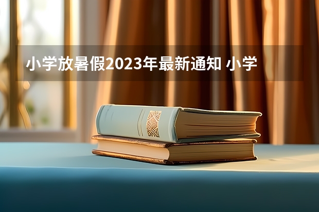 小学放暑假2023年最新通知 小学2023年暑假什么时候放假呢