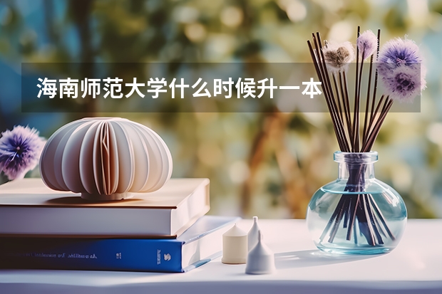 海南师范大学什么时候升一本