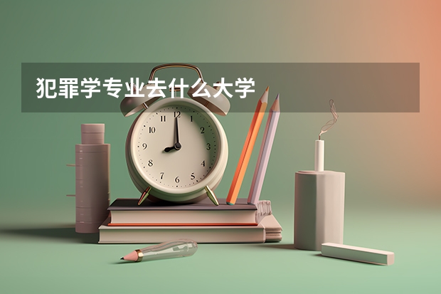 犯罪学专业去什么大学