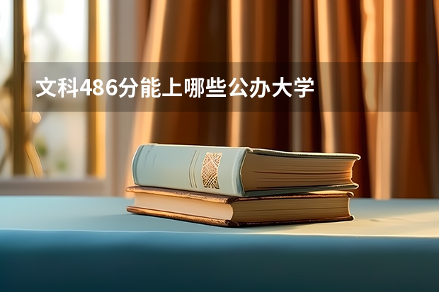 文科486分能上哪些公办大学