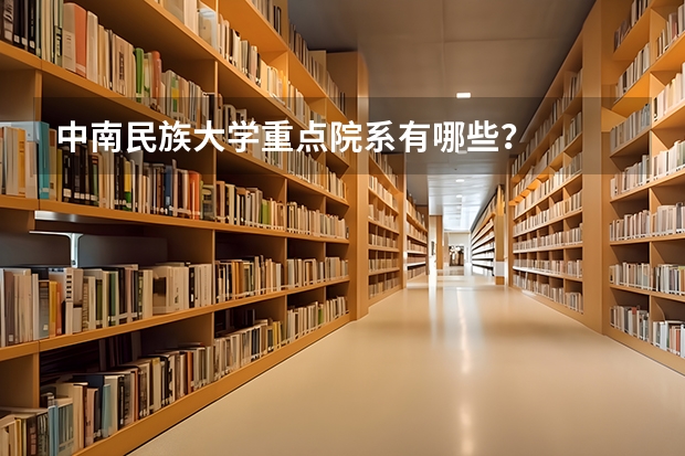 中南民族大学重点院系有哪些？