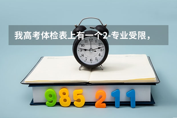 我高考体检表上有一个2-专业受限，想问问是什么意思。还有哪些专业受限。受限代码是24 25 34拜托各位大神