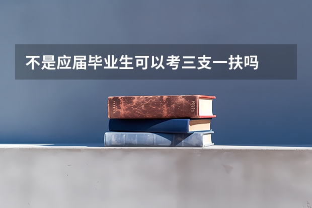 不是应届毕业生可以考三支一扶吗
