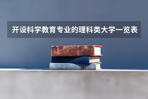 开设科学教育专业的理科类大学一览表