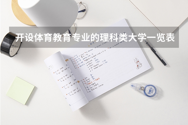 开设体育教育专业的理科类大学一览表