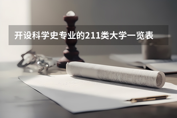 开设科学史专业的211类大学一览表